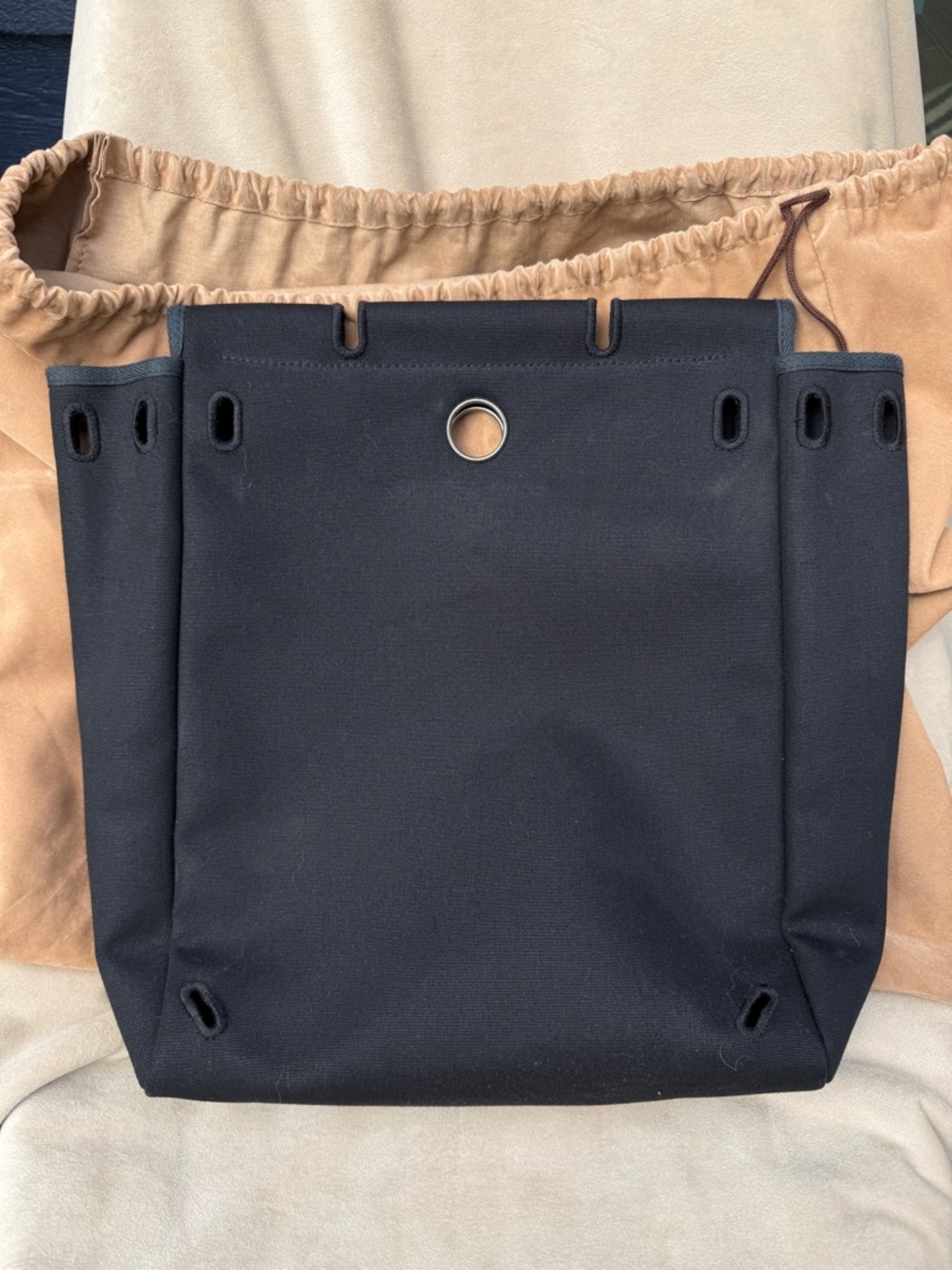 Hermès Herbag Backpack Black Toile Vache Hunter Palladium Full Set VTG Full Set - Picture 11 of 15